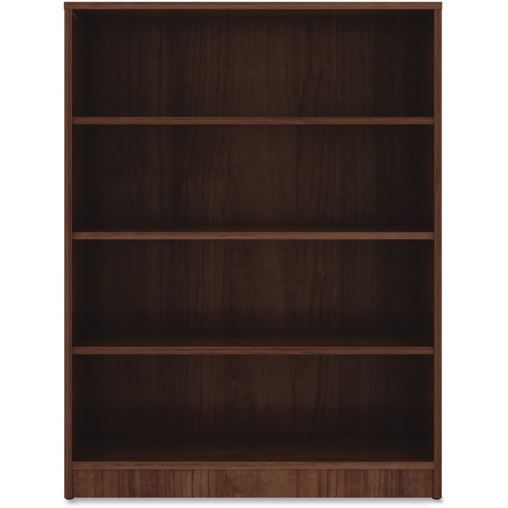 Lorell Essentials 48inH 4-Shelf Bookcase, Walnut MPN:99786