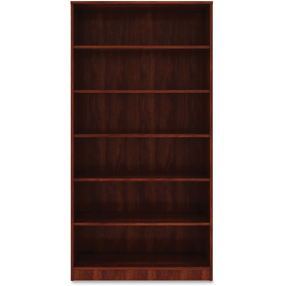 Lorell Essentials 72inH 6-Shelf Bookcase, Cherry MPN:99791