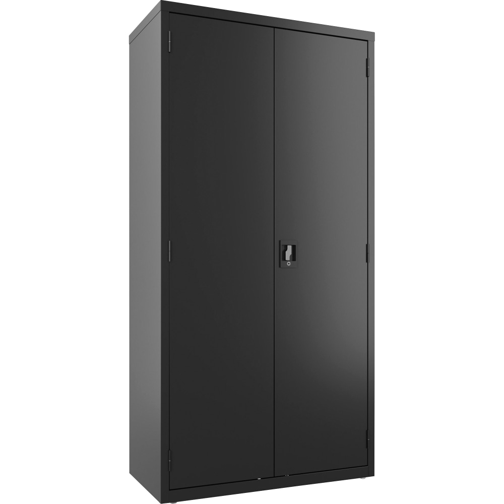 Lorell Steel Wardrobe Storage Cabinet, 72inH x 36inW x 18inD, Black MPN:LLR03088