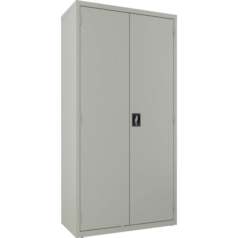 Lorell Steel Wardrobe Storage Cabinet, 72inH x 36inW x 18inD, Light Gray MPN:LLR03089