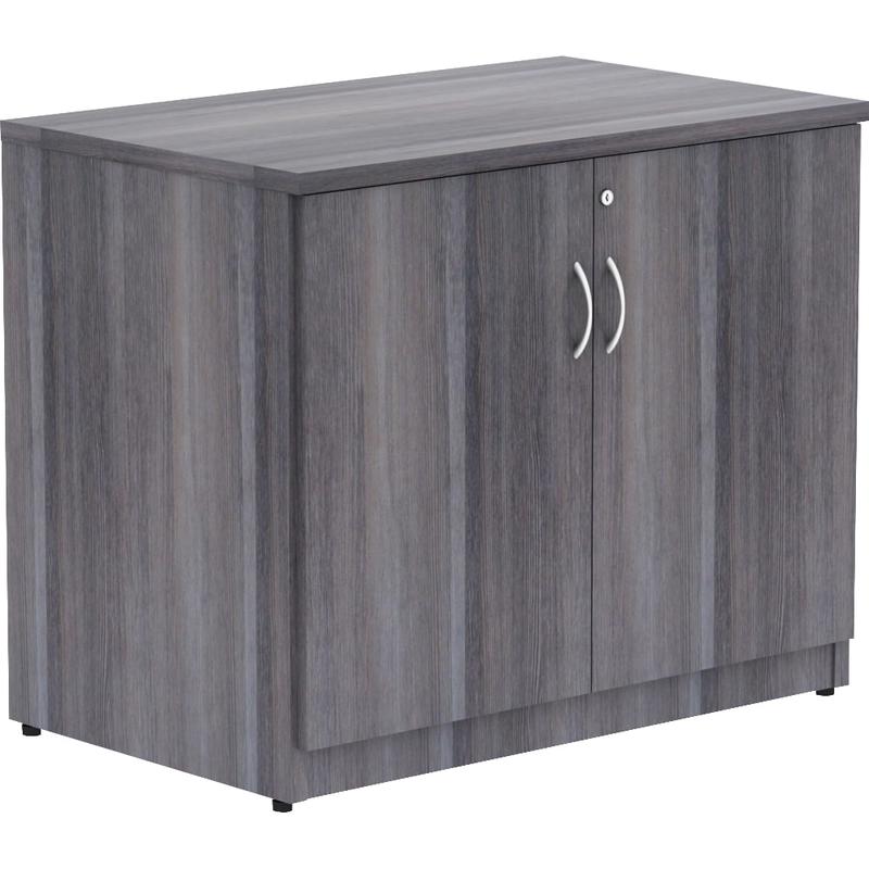 Lorell Essentials 36inW 2-Door Storage Cabinet, Weathered Charcoal MPN:LLR69564