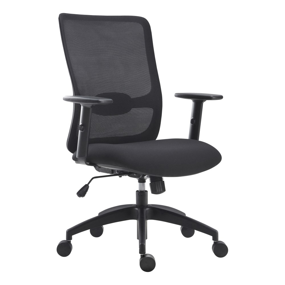 Lorell SOHO Collection Lifting Armrest Staff Chair, Black MPN:CH200MABK