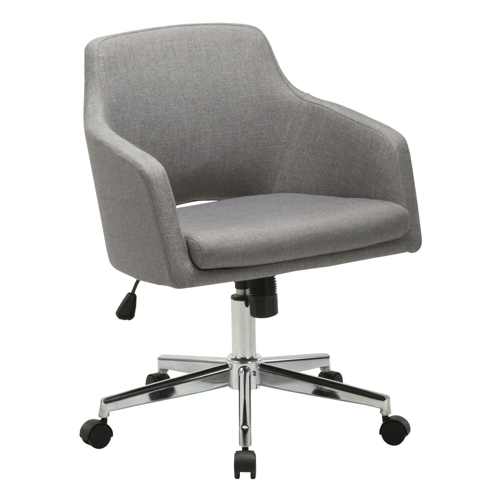 Lorell Mid-Century Modern Fabric Low-back Task Chair, Gray MPN:68570