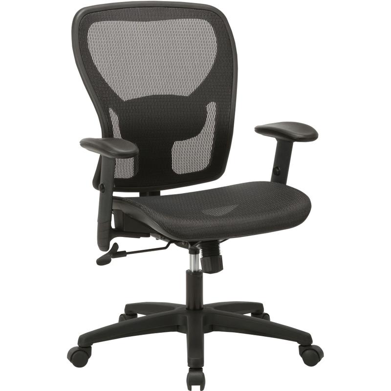 Lorell SOHO Mesh Mid-Back Task Chair, Black MPN:83293