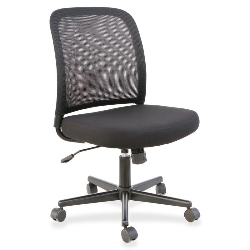 NuSparc Mesh Back Armless Mesh/Fabric Task Chair, Black MPN:CH302MNBK