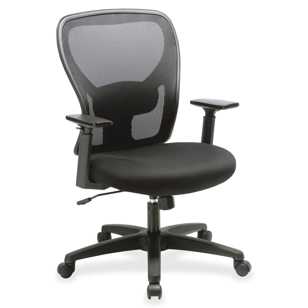 Lorell Mid-Back Mesh/Fabric Task Chair, Black MPN:83307