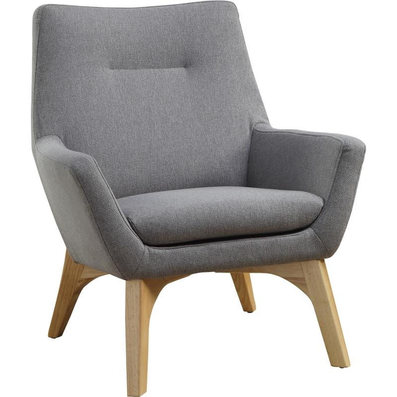 Lorell Quintessence Upholstered Side Chair With Lumbar Support, Gray/Natural MPN:LLR68961