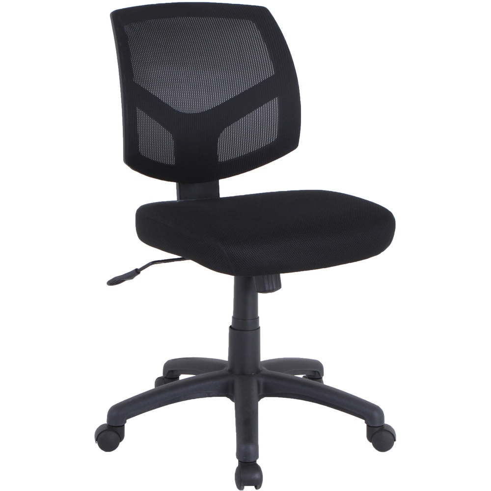 Lorell Mesh Back Task Chair - Fabric Seat - Mesh Back - 5-star Base - Black - 1 Each MPN:LLR84876