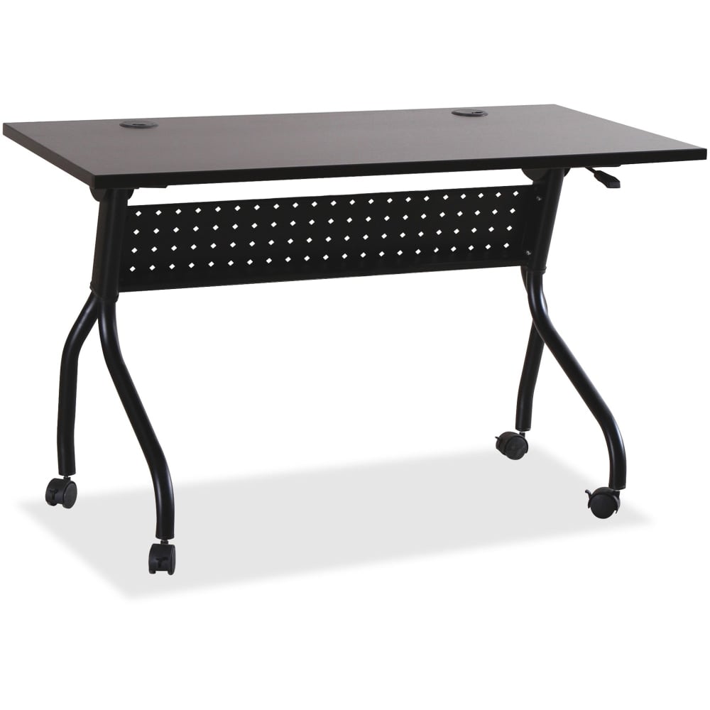 Lorell Flip Top Training Table, 48inW, Espresso/Black MPN:60732