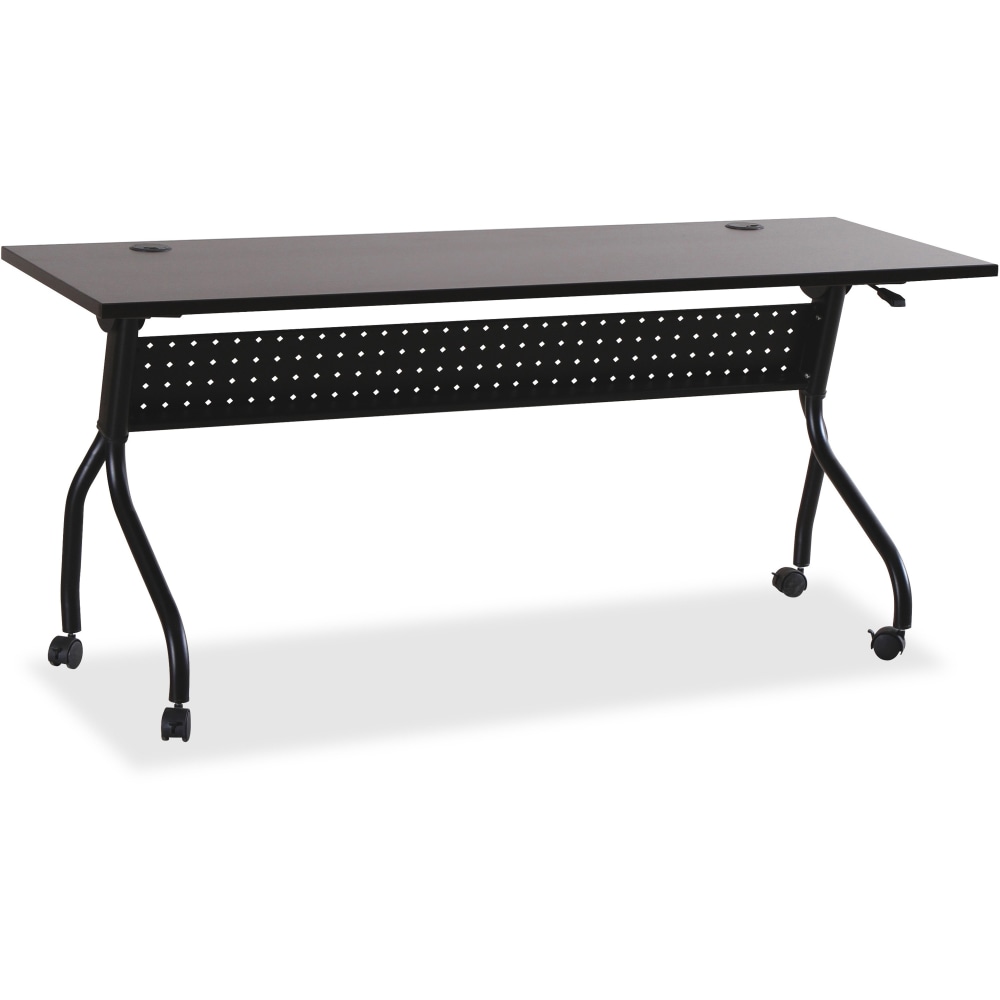 Lorell Flip Top Training Table, 72inW, Espresso/Black MPN:60734