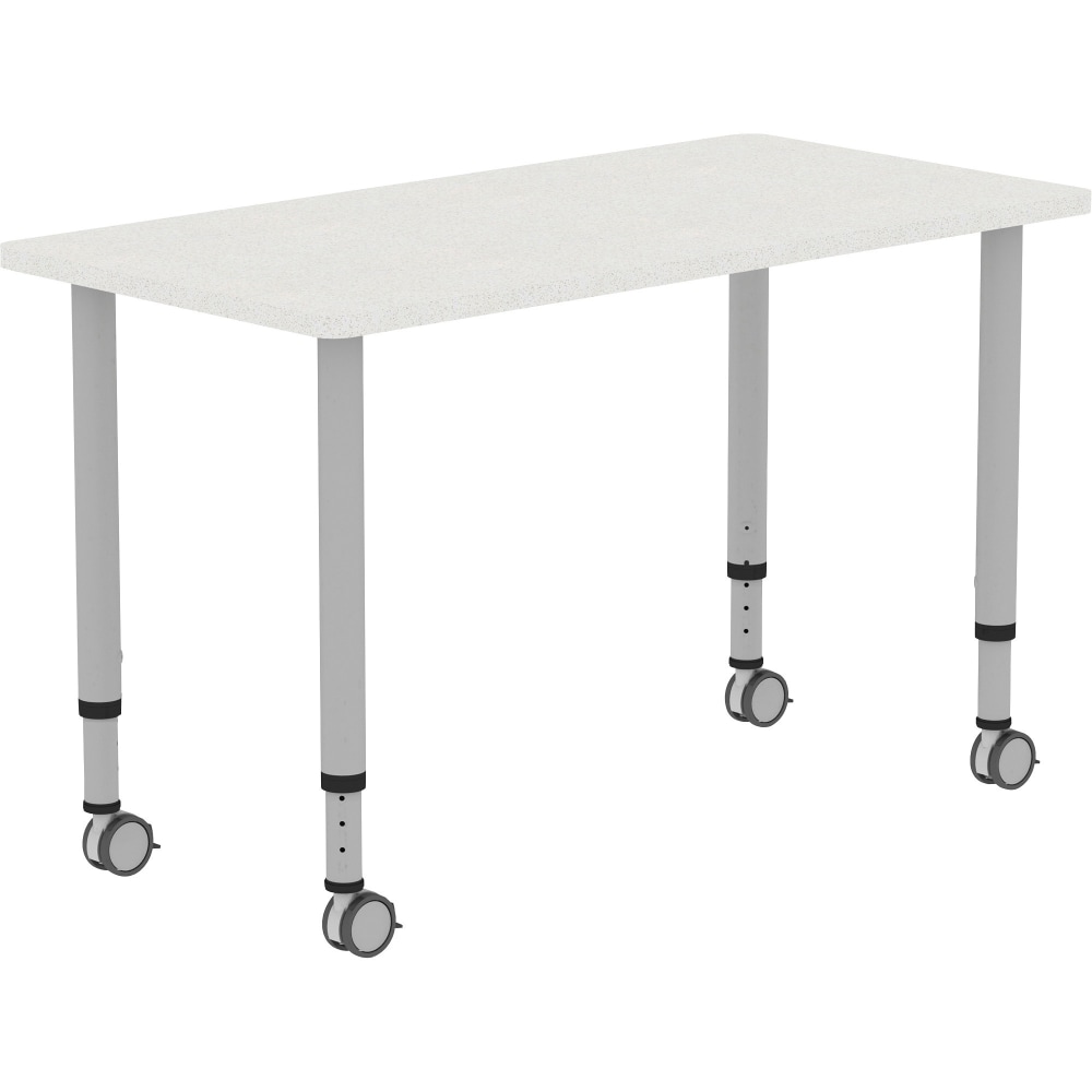 Lorell Attune Height-adjustable Multipurpose Rectangular Table - For - Table TopRectangle Top - Adjustable Height - 26.62in to 33.62in Adjustment x 48in Table Top Width x 23.62in Table Top Depth - 33.62in Height - Assembly Required - Laminated, Gray MPN:6