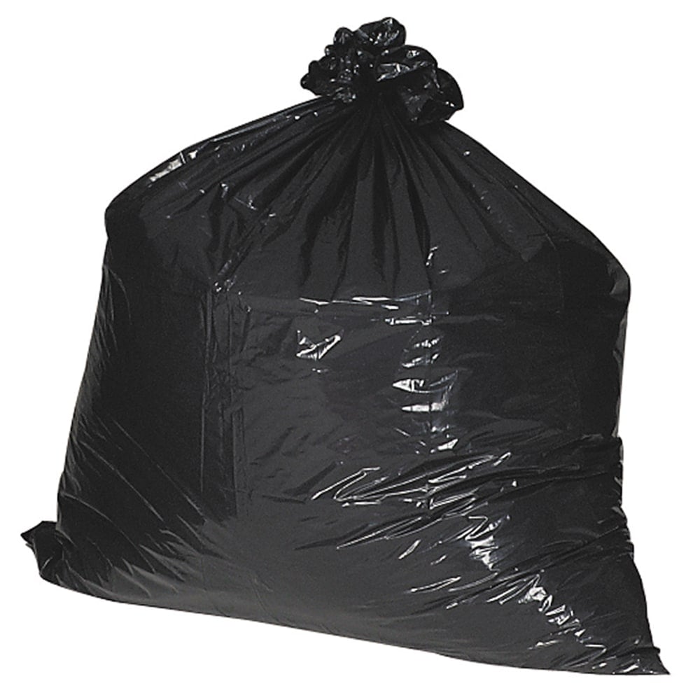 Nature Saver 75% Recycled Heavy-Duty Trash Liners, 45 Gallons, 40in x 46in, Black, Box Of 100 (Min Order Qty 2) MPN:00996