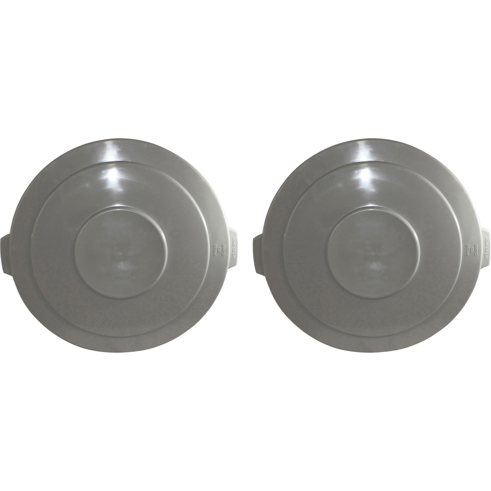 Genuine Joe Gator 55-Gallon Container Lids, 2-1/2inH x 27-1/4inW x 27-1/4inD, Gray, Carton Of 2 Lids (Min Order Qty 2) MPN:00247CT