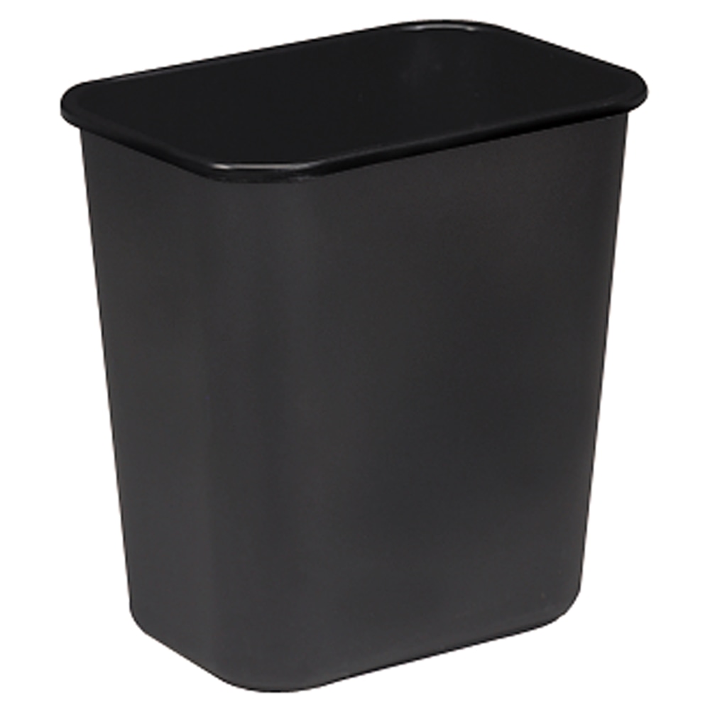 Sparco Rectangular Wastebasket, 7 Gallons, 15in x 14 1/2in, Black (Min Order Qty 9) MPN:02160