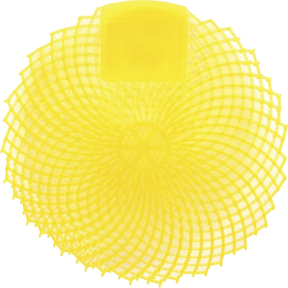 Genuine Joe Eclipse Scented Urinal Screen - Anti-splash, Flexible, Deodorizer, Sturdy - 1 Dozen - Yellow (Min Order Qty 2) MPN:85154