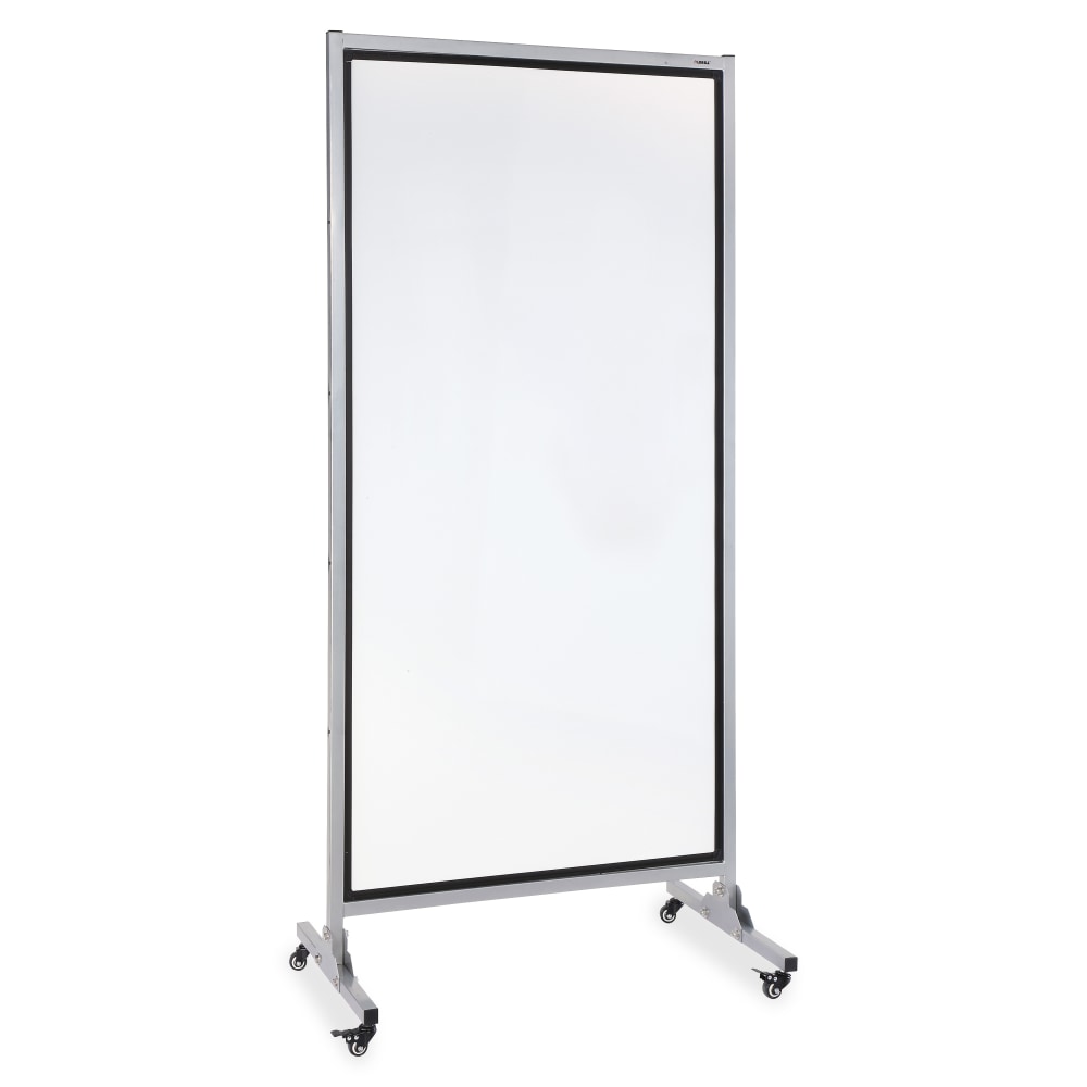 Lorell 2-Sided Magnetic Dry-Erase Whiteboard Easel, 82 1/2in x 37 1/2in, Metal Frame With Black Finish MPN:55630