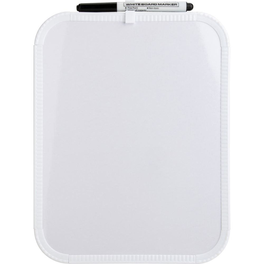 Sparco Mini Melamine Dry-Erase Whiteboard, 11in x 8 1/2in, White Finish Frame (Min Order Qty 6) MPN:75620