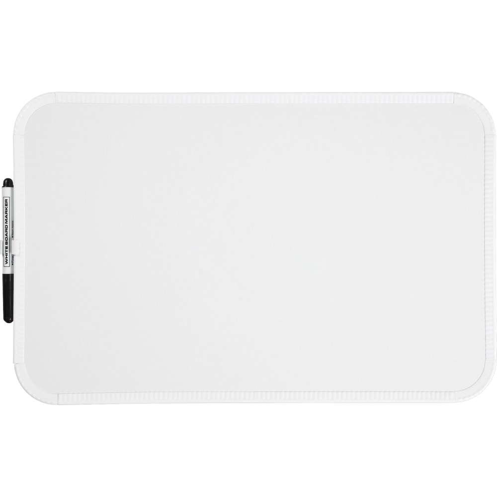 Sparco Mini Melamine Dry-Erase Whiteboard, 17in x 11in, White Finish Frame (Min Order Qty 6) MPN:75621