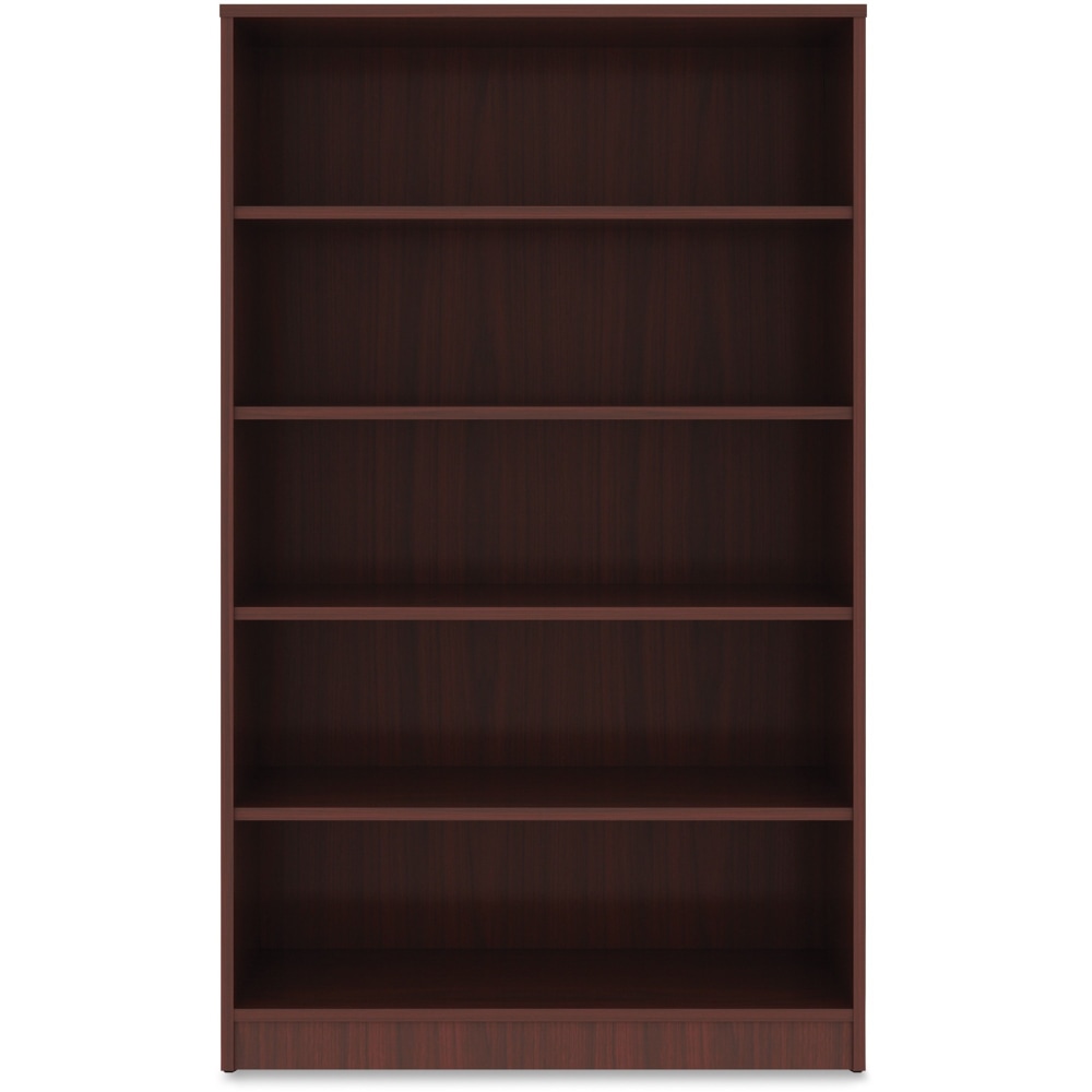 Lorell 60inH 5-Shelf Bookcase, Mahogany MPN:99787