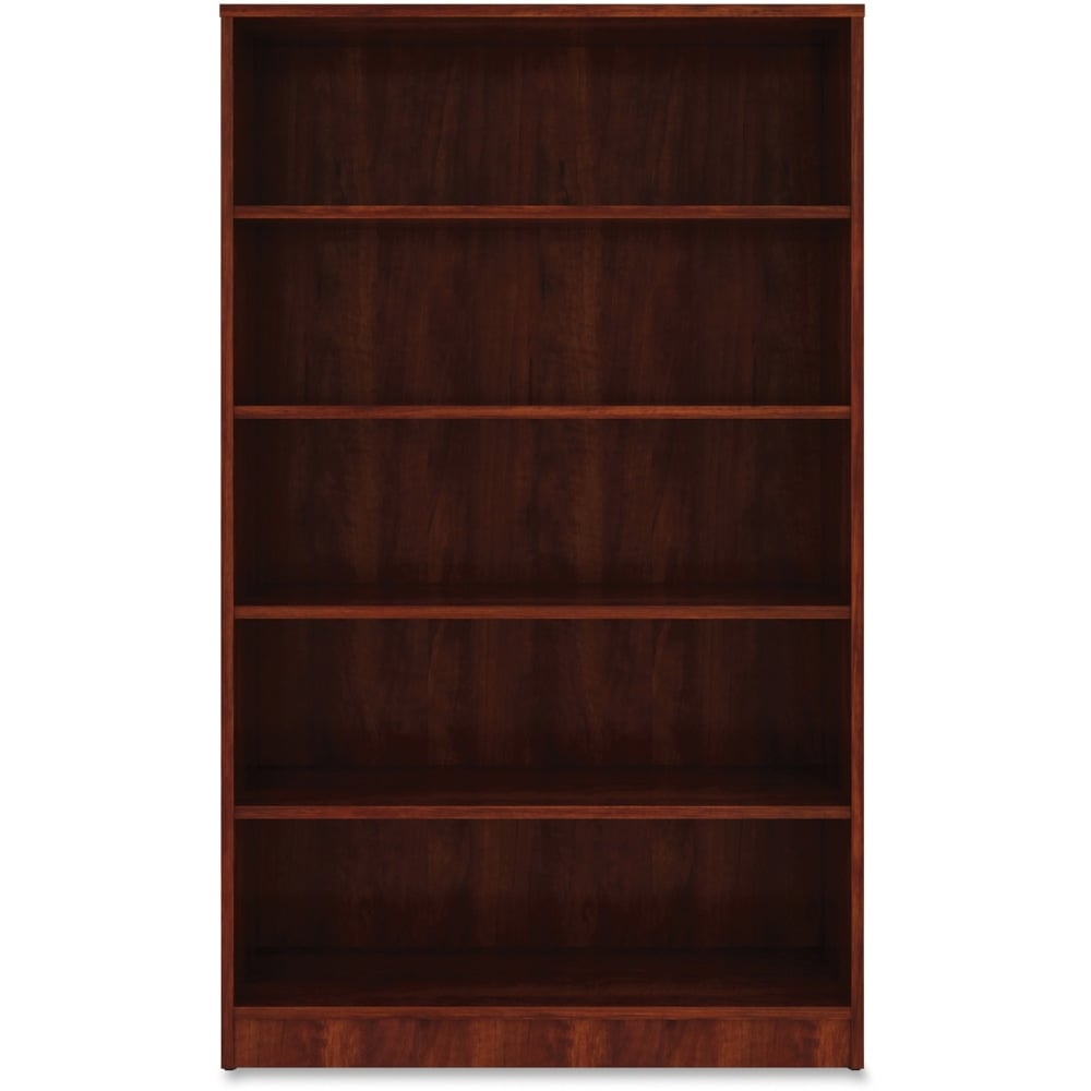 Lorell 60inH 5-Shelf Bookcase, Cherry MPN:99788