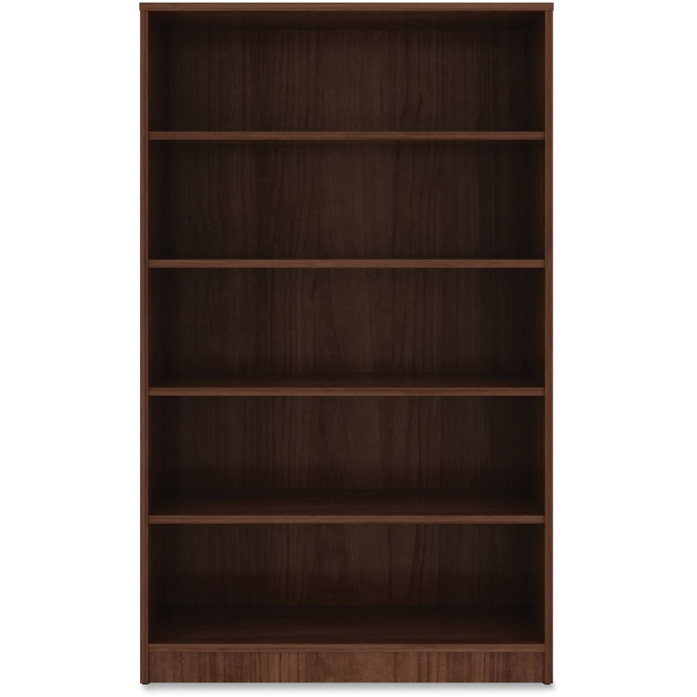 Lorell 60inH 5-Shelf Bookcase, Walnut MPN:99789