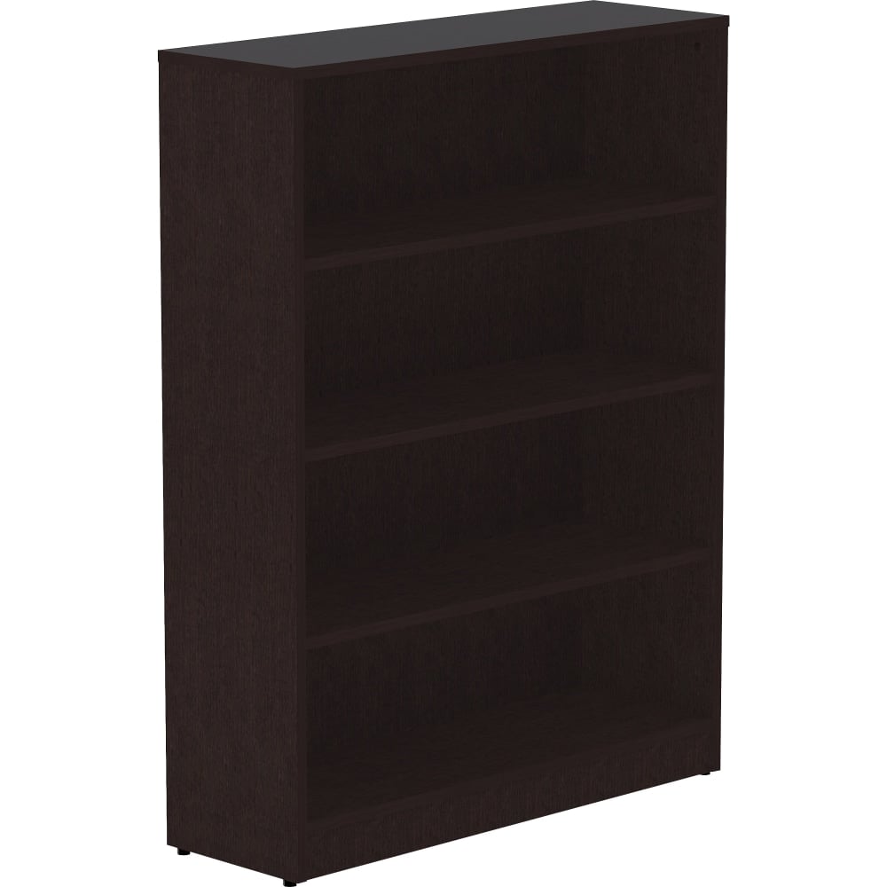 Lorell Essentials 48inH 4-Shelf Bookshelf, Espresso MPN:LLR18227