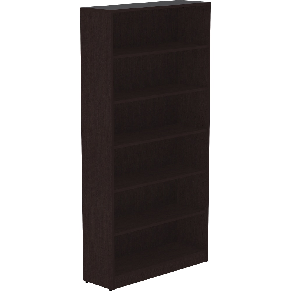 Lorell Essentials 36inH 6-Shelf Bookcase, Espresso MPN:LLR18228