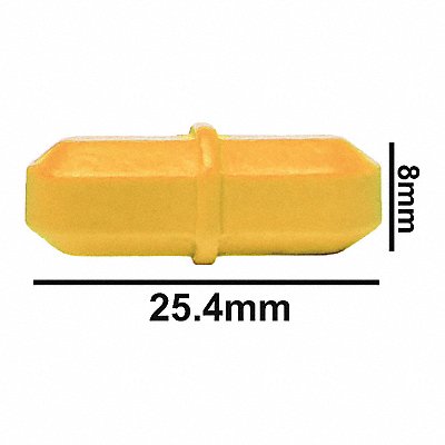 STIR BAR PTFE OCTAGON YELLOW 1X5/16 MPN:F37109-0011