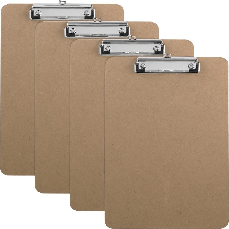 Business Source Flat Clip Hardboard Clipboard - Brown - 6 / Box (Min Order Qty 6) MPN:16508BX