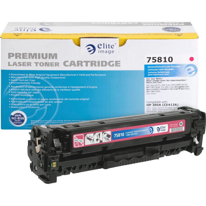 Elite Image Remanufactured Magenta Toner Cartridge Replacement For HP 305A, CE413A MPN:75810