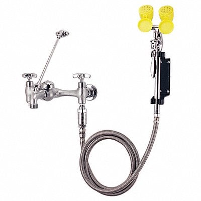 Dual Head Drench Hose w/Faucet Wall 6 ft MPN:SEF-9000-FM