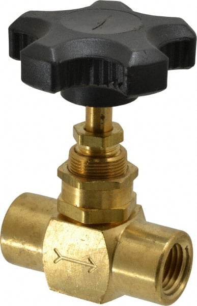 Needle Valve: Knob Handle, Straight, 1/4