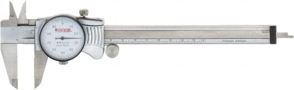 Dial Caliper: 150 mm Range, 0.01 mm Graduation, 1 mm per Revolution MPN:17-993-7