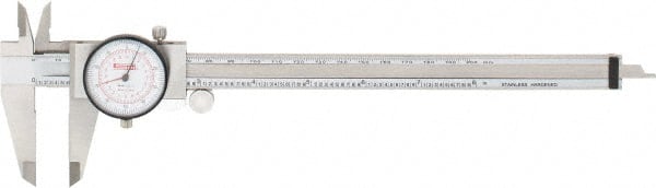 Dial Caliper: 8'' Range, 0.001'' Graduation, 0.001'' per Revolution MPN:CMS180612004