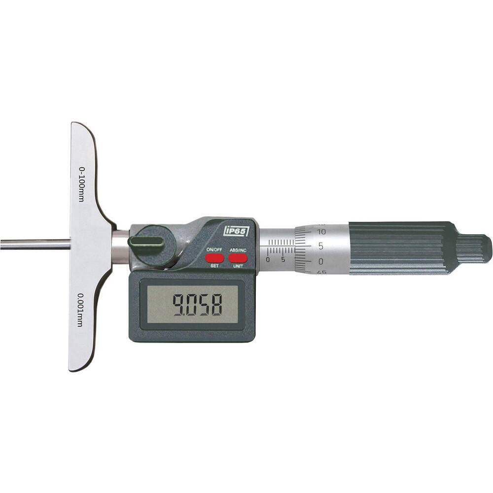 Electronic Depth Micrometers, Minimum Measurement (mm): 0, Maximum Measurement: 6.00, Resolution: 0.000, Maximum Measurement (Inch): 6.00, Base Style: Flat MPN:CMS220519043