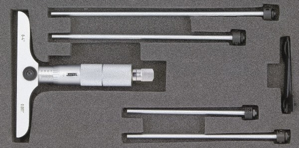 Mechanical Depth Micrometer: 12'' Range, 12 Rod MPN:MS1539-03