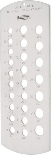 Drill Gages, System Of Measurement: Wire Gauge , Material: Steel , For Use With: Drill Bits, Drill Bits , Number of Holes: 26mm MPN:30-234-9