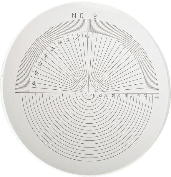 1 Inch Diameter, Optical Comparator Chart and Reticle MPN:40-089-5