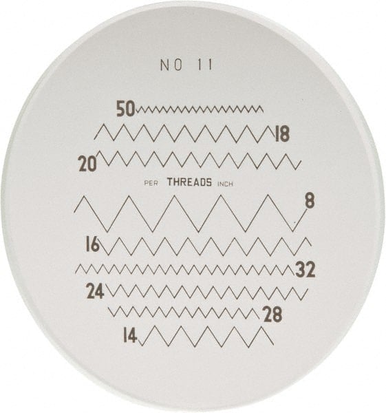 1 Inch Diameter, Optical Comparator Chart and Reticle MPN:40-091-1