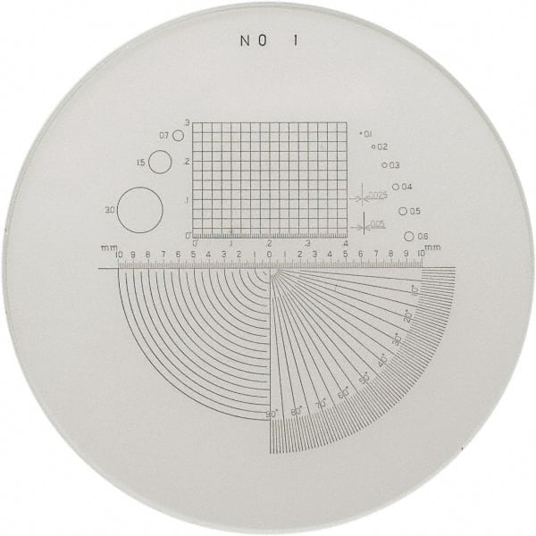 1-3/8 Inch Diameter, Optical Comparator Chart and Reticle MPN:40-241-2