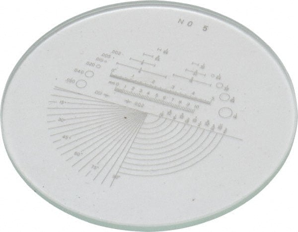 1-3/8 Inch Diameter, Optical Comparator Chart and Reticle MPN:40-245-3