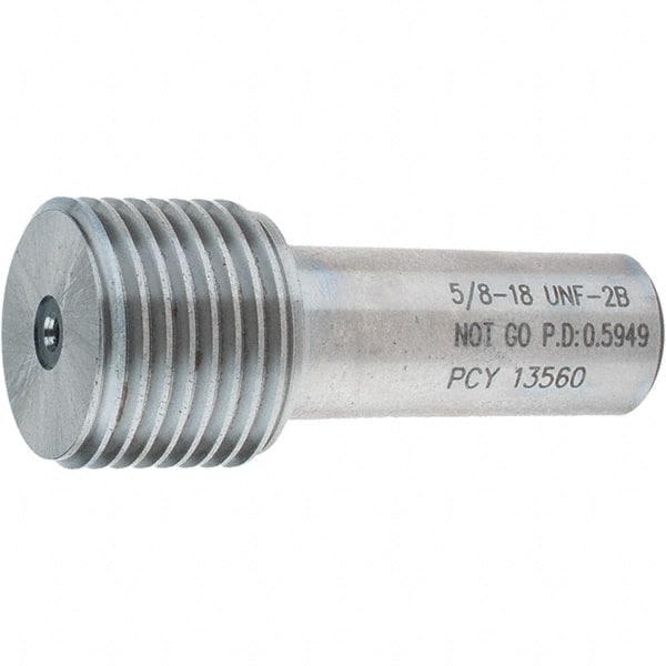 Plug Thread Gage: 5/8-18 Thread, 6H Class, Single End, No Go MPN:34-308-7