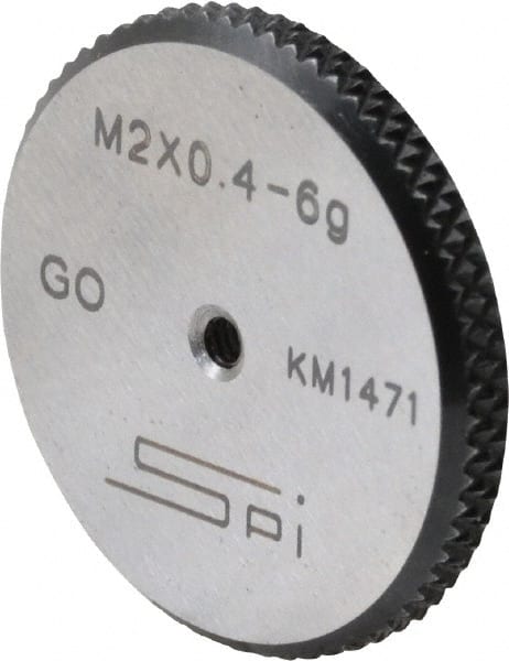 Threaded Ring Gage: M2 x 0.40 Thread, Metric, Class 6G, Go MPN:34-459-8