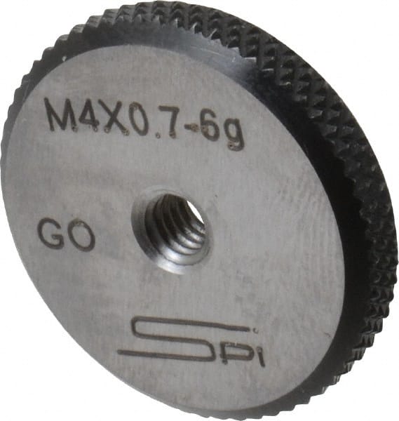 Threaded Ring Gage: M4 x 0.70 Thread, Metric, Class 6G, Go MPN:34-469-7