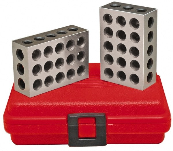 0.0003 Squareness Per Inch, Hardened Steel, 2-3-4 Block with 23 Hole Setup Block MPN:13-672-1