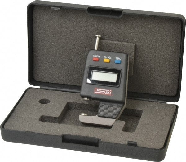 0mm to 15mm Measurement, 0.01mm Resolution Electronic Thickness Gage MPN:13-161-5