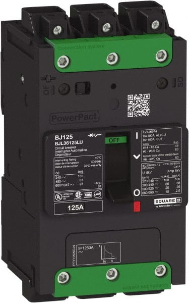 25 Amp, 600Y/347 VAC, 3 Pole, Unit Mount B-Frame Circuit Breaker MPN:BDL36025LU