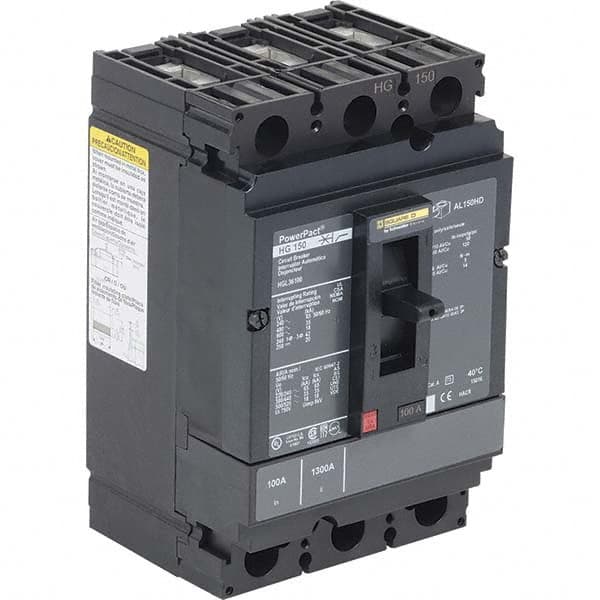 100 Amp, 250 VDC, 600 VAC, 3 Pole, Panel Mount Molded Case Circuit Breaker MPN:HGL36100C