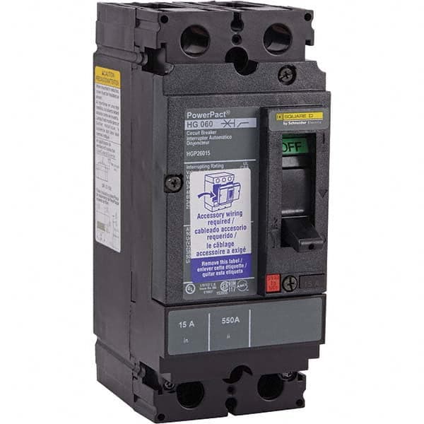 20 Amp, 600 VAC, 2 Pole, Unit Mount Molded Case Circuit Breaker MPN:HGP26020