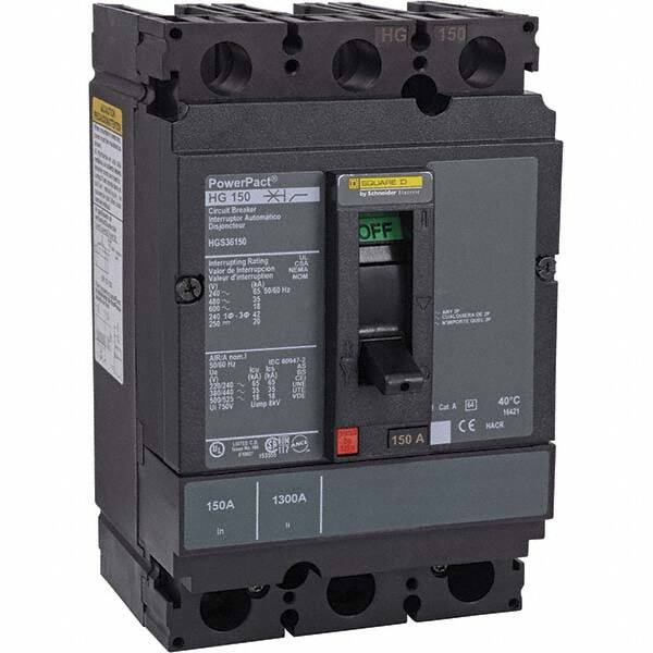 150 Amp, 600 VAC, 3 Pole, Unit Mount Molded Case Circuit Breaker MPN:HGS36150